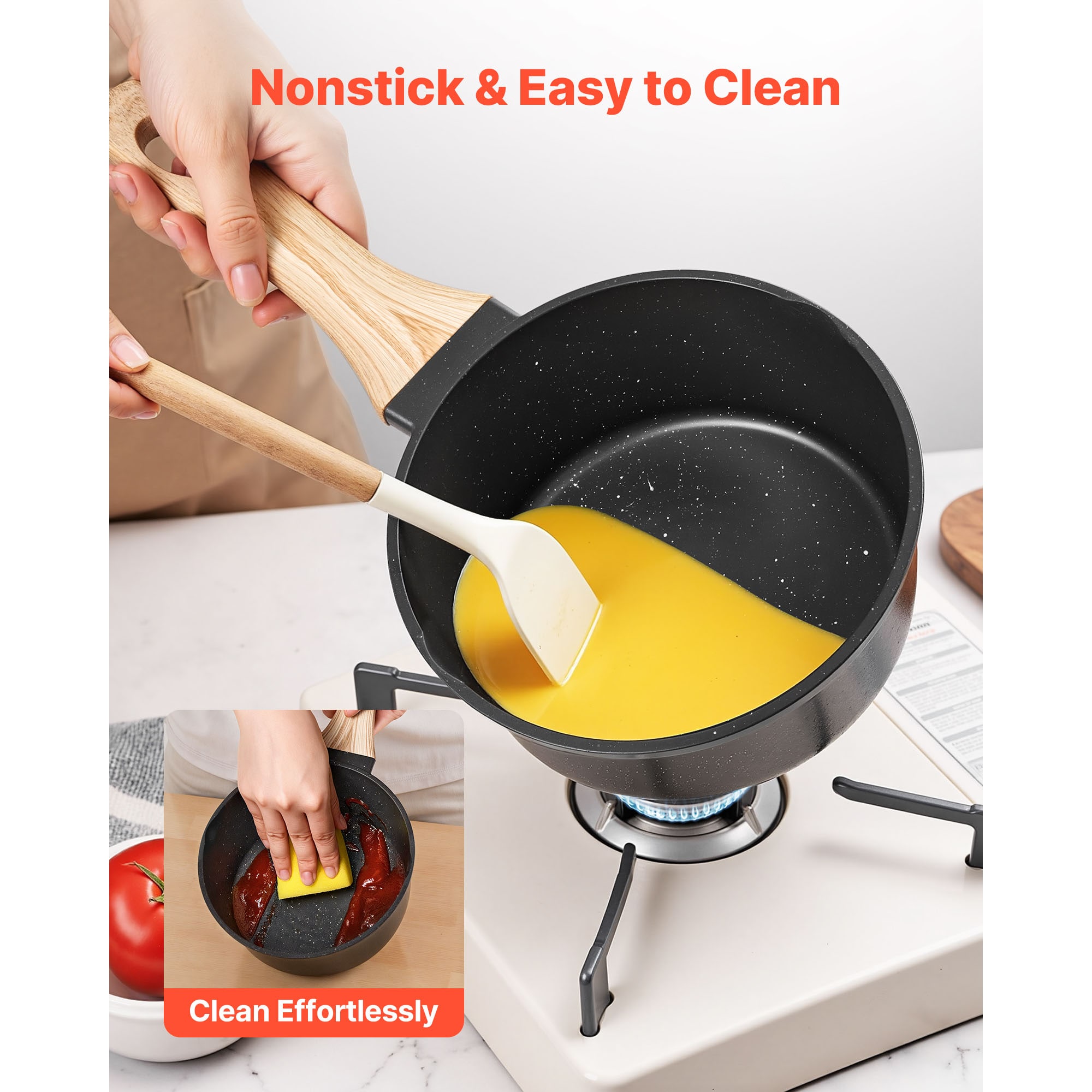 Nonstick Saucepan With Detachable Handle And Tempered Glass Lid_voghion.com